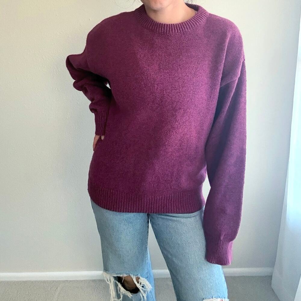 Eddie Bauer Vintage Berry Crew Neck Sweater gorpcore granola fisherman fall 90s